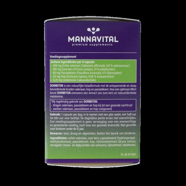 Mannavital Dormiton 60 Vegetarische capsules