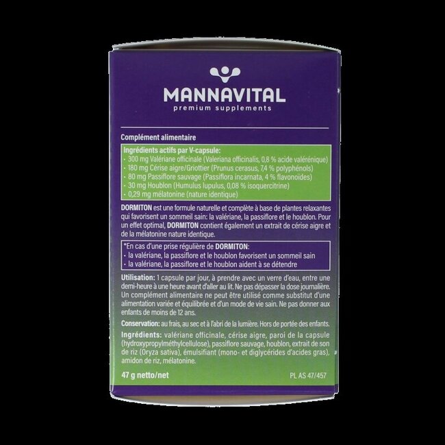 Mannavital Dormiton 60 Vegetarische capsules