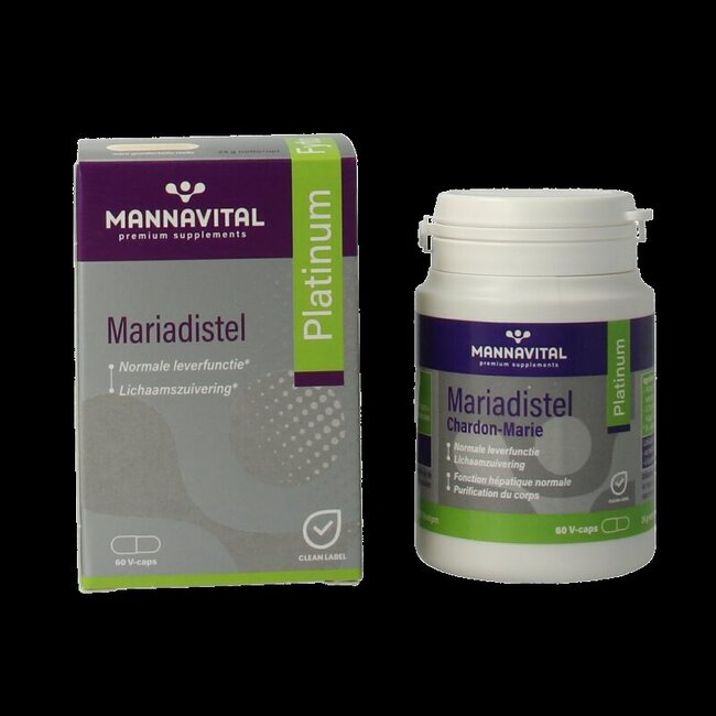 Mannavital Mariadistel platinum 60 Vegetarische capsules