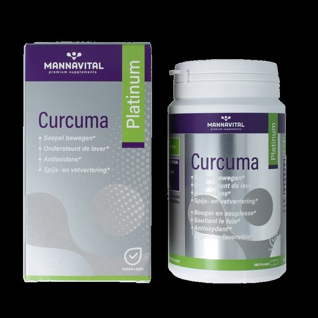 Mannavital Curcuma platinum 180 gélules végétales