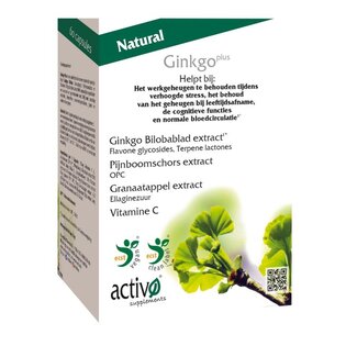 Activo Activo Ginkgo plus 60 Vegetarische capsules