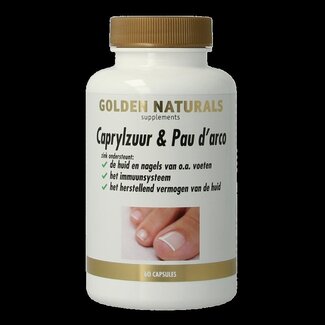 Golden Naturals Golden Naturals Acide Caprylique & Pau d'arco 60 gélules végétales