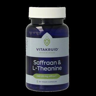 Vitakruid Vitakruid Saffraan 28mg (Affron) & L-Theanine 30 Vegetarische capsules