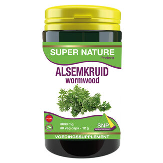 SNP SNP Alsemkruid wormwood 3000 mg puur 30 Vegetarische capsules