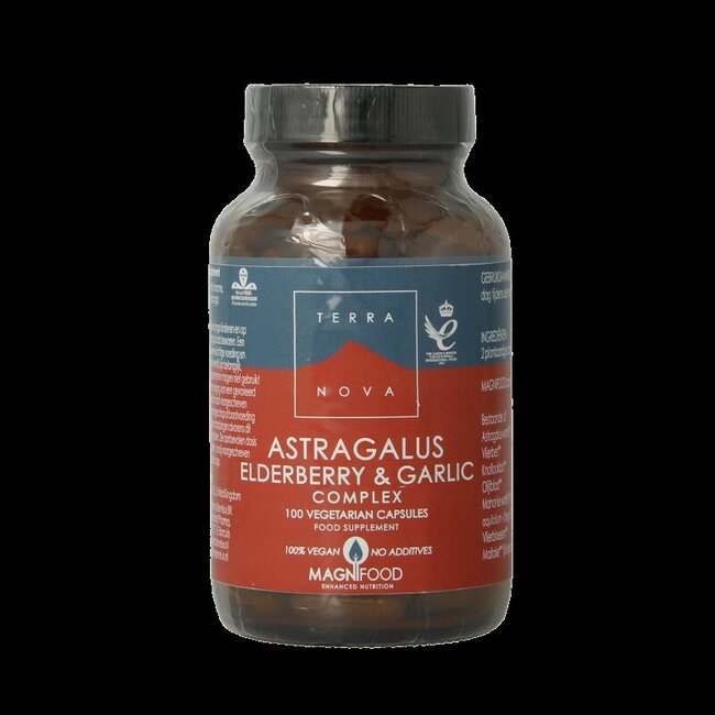 Terranova Astragalus elderberry & garlic complex 100 Vegetarische capsules
