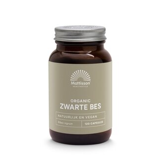 Mattisson Mattisson Zwarte bes bio 120 Vegetarische capsules