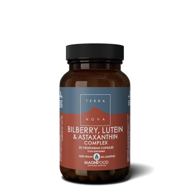 Terranova Bilberry lutein & astaxanthin complex 50 Vegetarische capsules