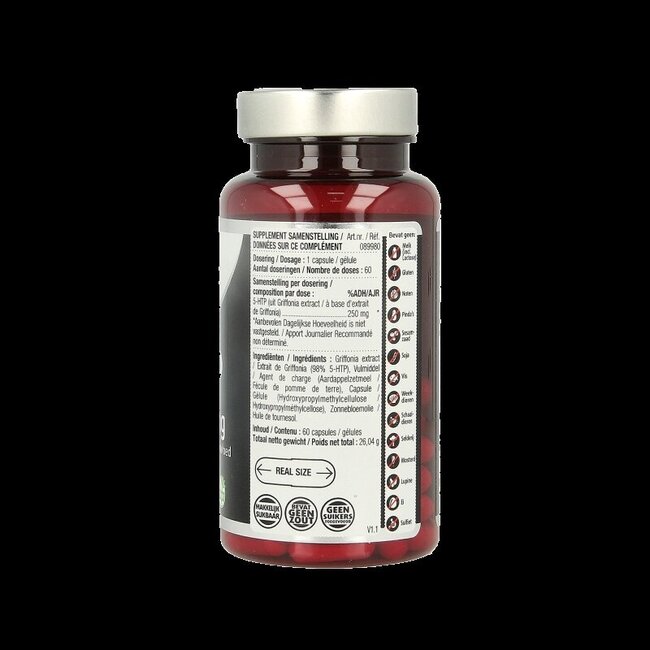 Lucovitaal 5-HTP puur 250mg vegan  60 Capsules