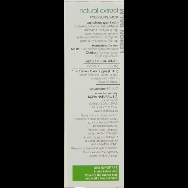 Soria Natural Melissa officinalis XXI 50 ml