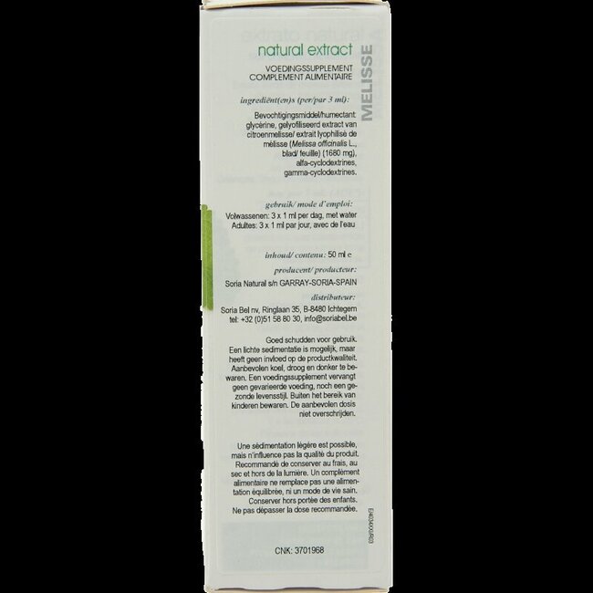 Soria Natural Melissa officinalis XXI 50 Milliliter