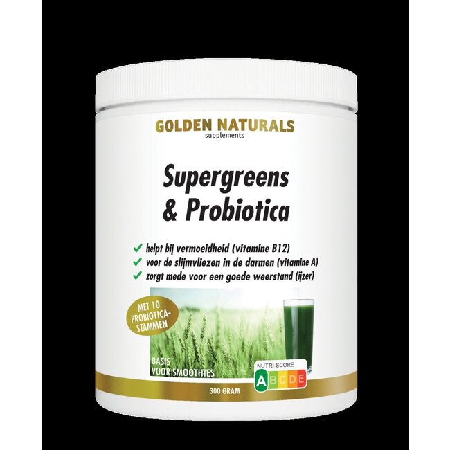 Golden Naturals Supergreens & probiotica 300 Gram