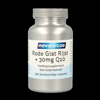 Nova Vitae Nova Vitae Rode gist rijst + 30mg Q10 180 Vegetarische capsules