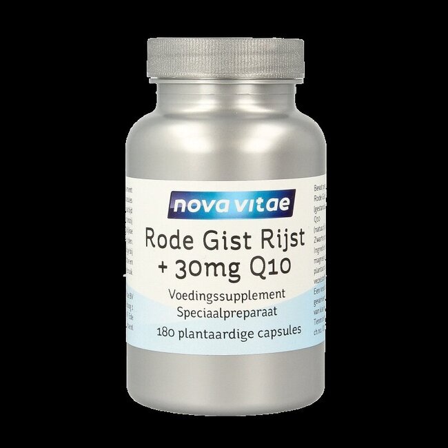 Nova Vitae Rode gist rijst + 30mg Q10 180 Vegetarische capsules