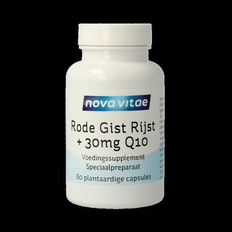 Nova Vitae Nova Vitae Rode gist rijst + 30mg Q10 60 Vegetarische capsules