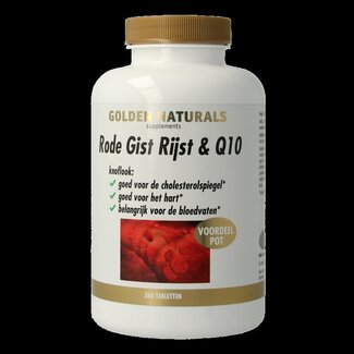 Golden Naturals Golden Naturals Rode gist rijst & Q10 360 Tabletten