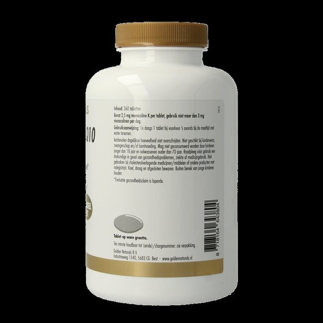 Golden Naturals Rode gist rijst & Q10 360 Tabletten