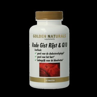 Golden Naturals Golden Naturals Rode gist rijst & Q10 120 Tabletten
