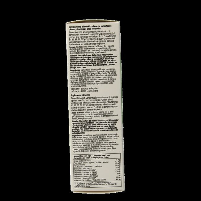 Biover Geheugen & concentratie 45 Capsules