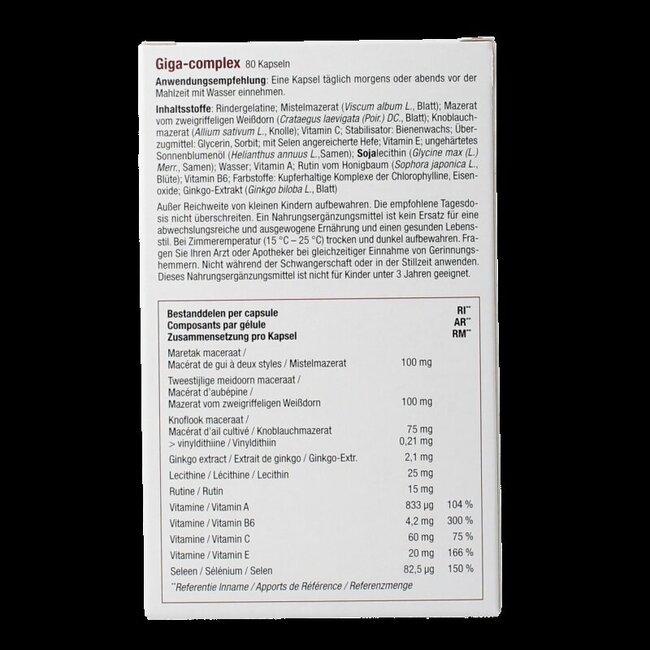 Fytostar Giga complexe ail 80 Capsules