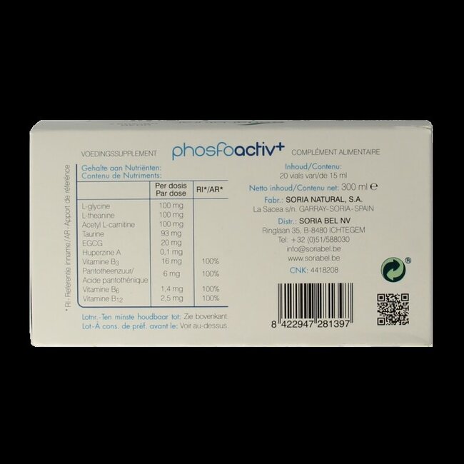 Soria Natural Phosfoactiv plus 15ml 20 Milliliter