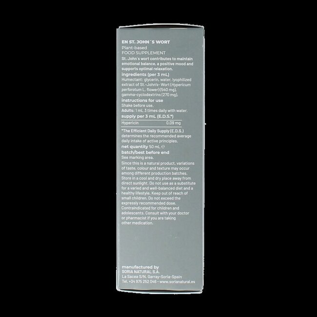 Soria Natural Hypericum perforatum extract 50 Milliliter