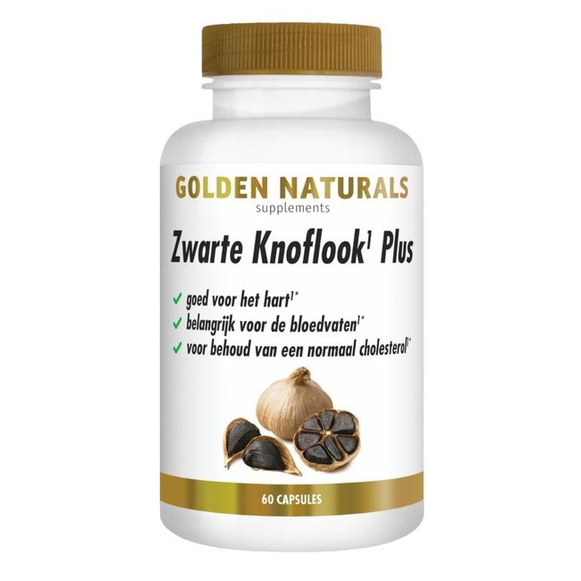 Golden Naturals Zwarte knoflook plus 60 Vegetarische capsules