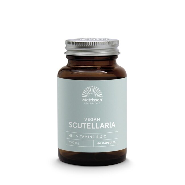 Mattisson Scutellaria 2500mg met vit B C curcumine vegan 60 Vegetarische capsules