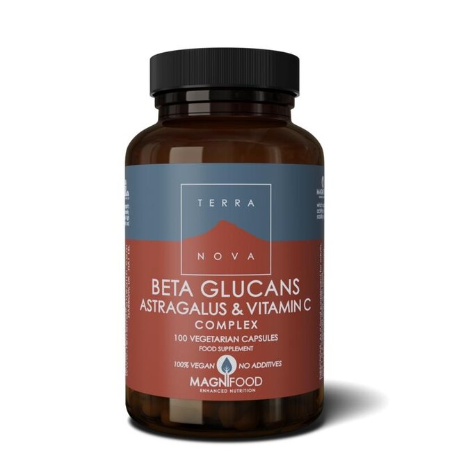 Terranova Beta glucans astragalus vitamine C complex 100 Vegetarische capsules