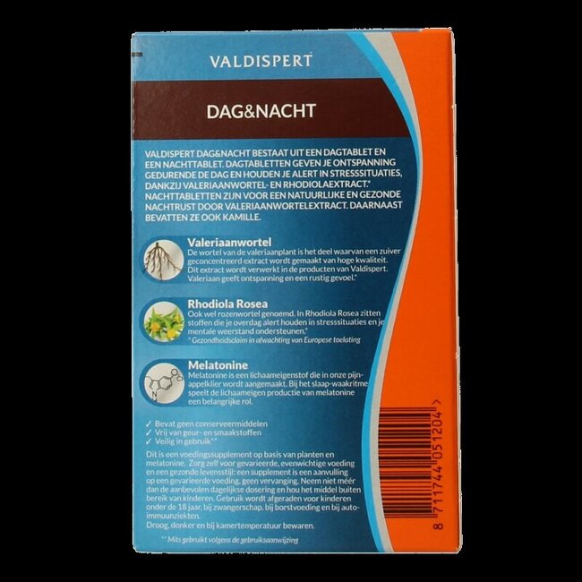 Valdispert Dag & nacht 60 Tabletten