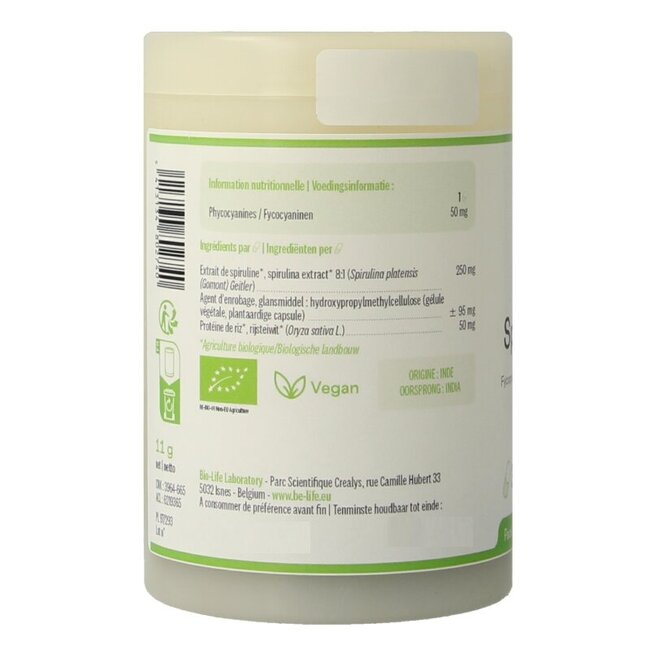 Be-Life Blauwe spirulina bio 30 Capsules