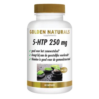 Golden Naturals Golden Naturals 5-HTP 250mg 60 Vegetarische capsules