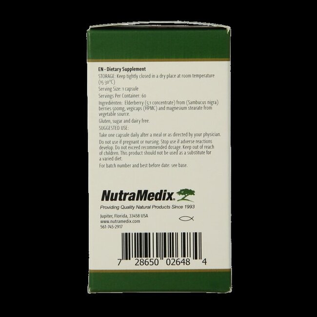 Nutramedix Sureau (Elderberry) 60 gélules