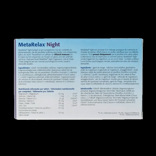 Metagenics MetaRelax Night 60 comprimés