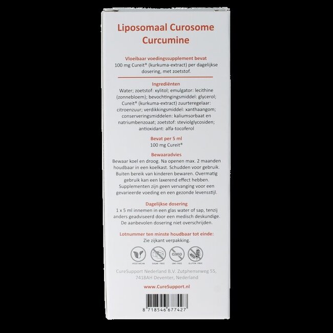 Curesupport Liposomal curcumine 100mg 250 Milliliter