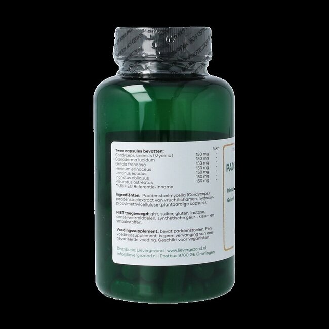 Liever Gezond Mélange de champignons 525 mg bio 60 gélules végétales