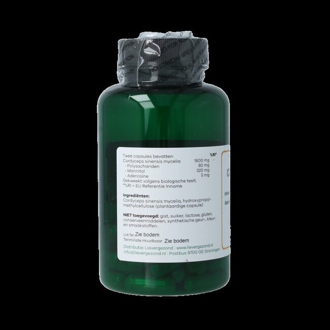 Liever Gezond Cordyceps 800 mg bio 60 gélules végétales