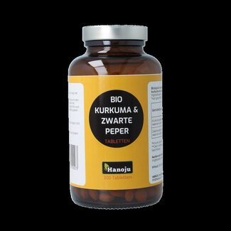 Hanoju Hanoju Kurkumapoeder + piperine 500mg bio 300 Tabletten