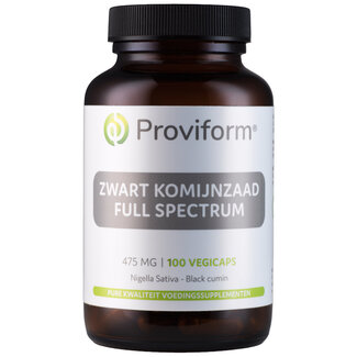 Proviform Proviform Zwart komijnzaad full spectrum 475mg (black cumin) 100 Vegetarische capsules