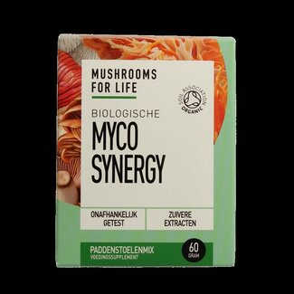 Mushrooms for Life Mushrooms for Life Myco synergy poeder bio 60 Gram