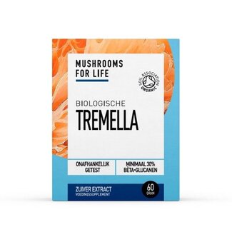 Mushrooms for Life Mushrooms for Life Tremella paddenstoelen poeder bio 60 Gram