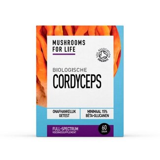 Mushrooms for Life Mushrooms for Life Cordyceps poeder bio 60 Gram