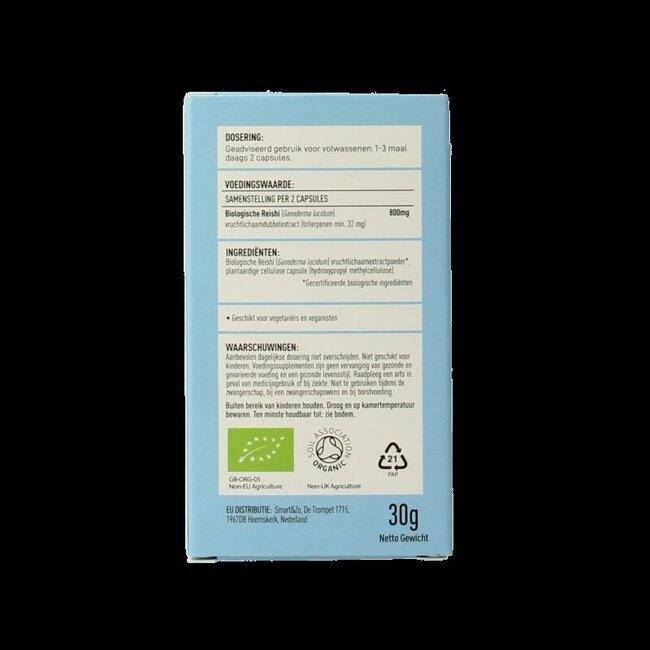 Mushrooms for Life Reishi bio 60 Capsules