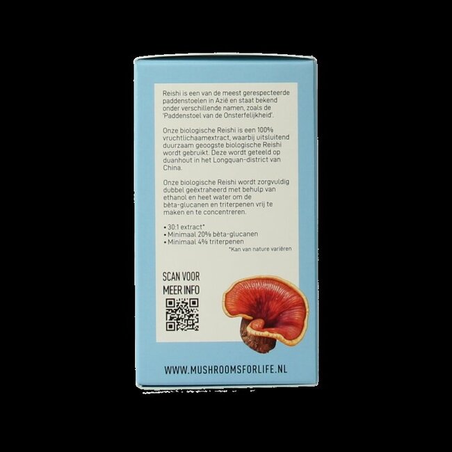 Mushrooms for Life Reishi Bio 60 Gélules