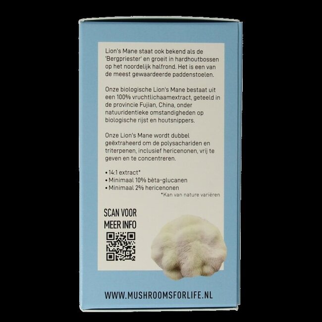 Mushrooms for Life Crinière de Lion Bio 60 Gélules