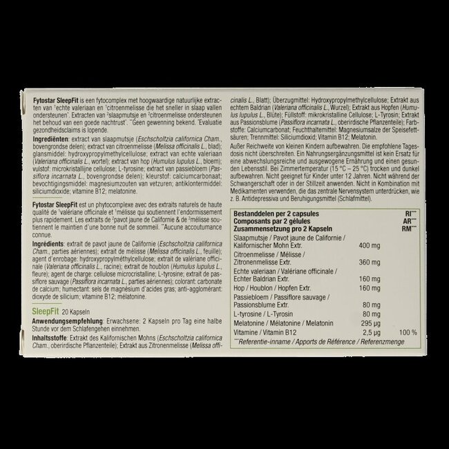 Fytostar Sleep fit 20 gélules