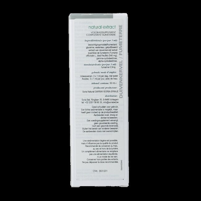 Soria Natural Fumaria officinalis extract 50 Milliliter