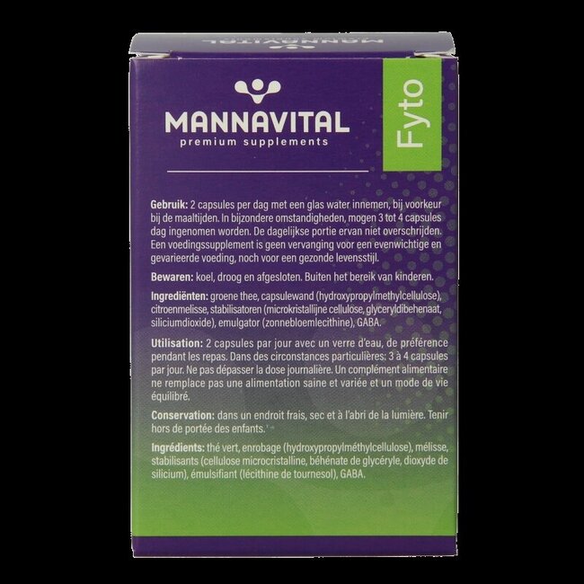 Mannavital Calmiton 60 Vegetarische capsules
