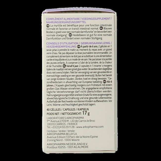 Arkocaps Myrtille 40 Gélules