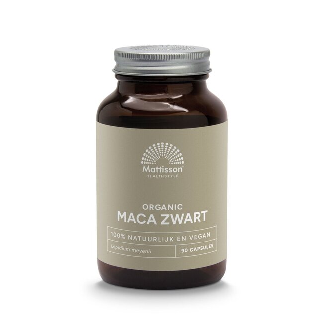 Mattisson Zwarte maca 750mg bio 90 Capsules