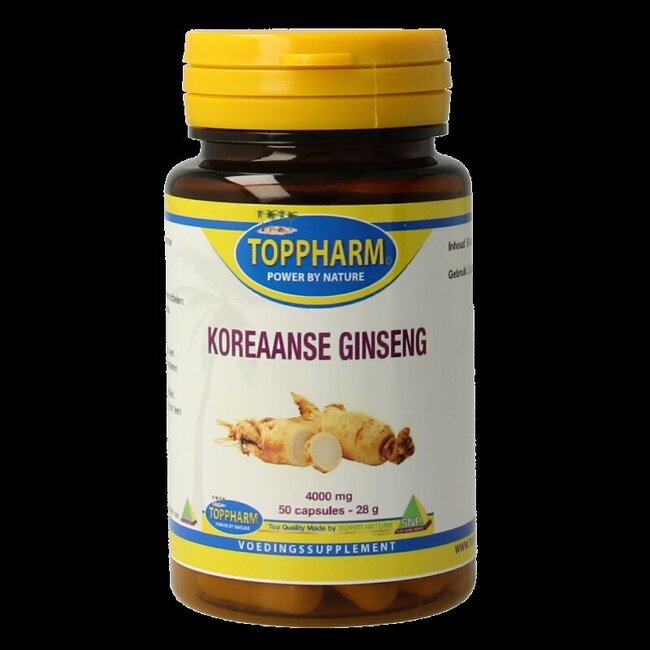 Toppharm Koreaanse ginseng 4000mg 50 Capsules